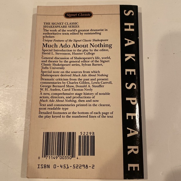 “Much Ado About Nothing,” Paperback - Picture 2 of 2